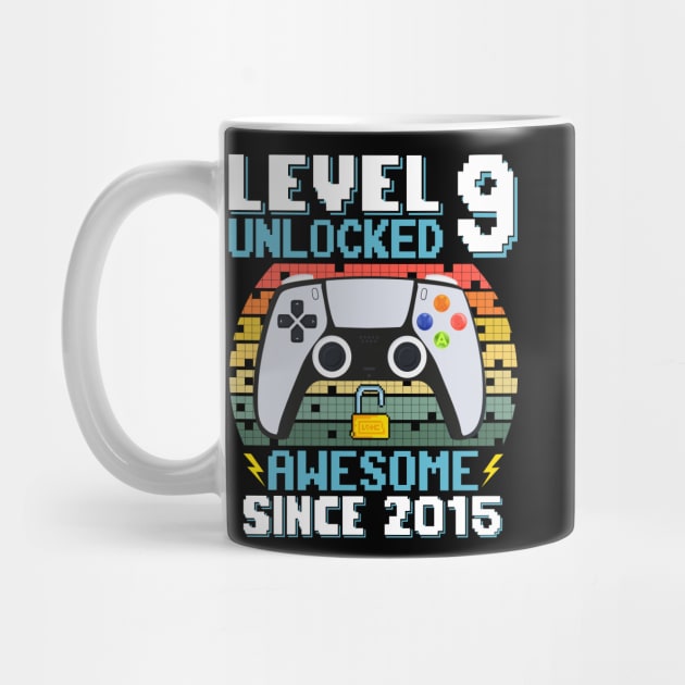 Level 9 Unlocked Awesome Since 2015 by Asg Design